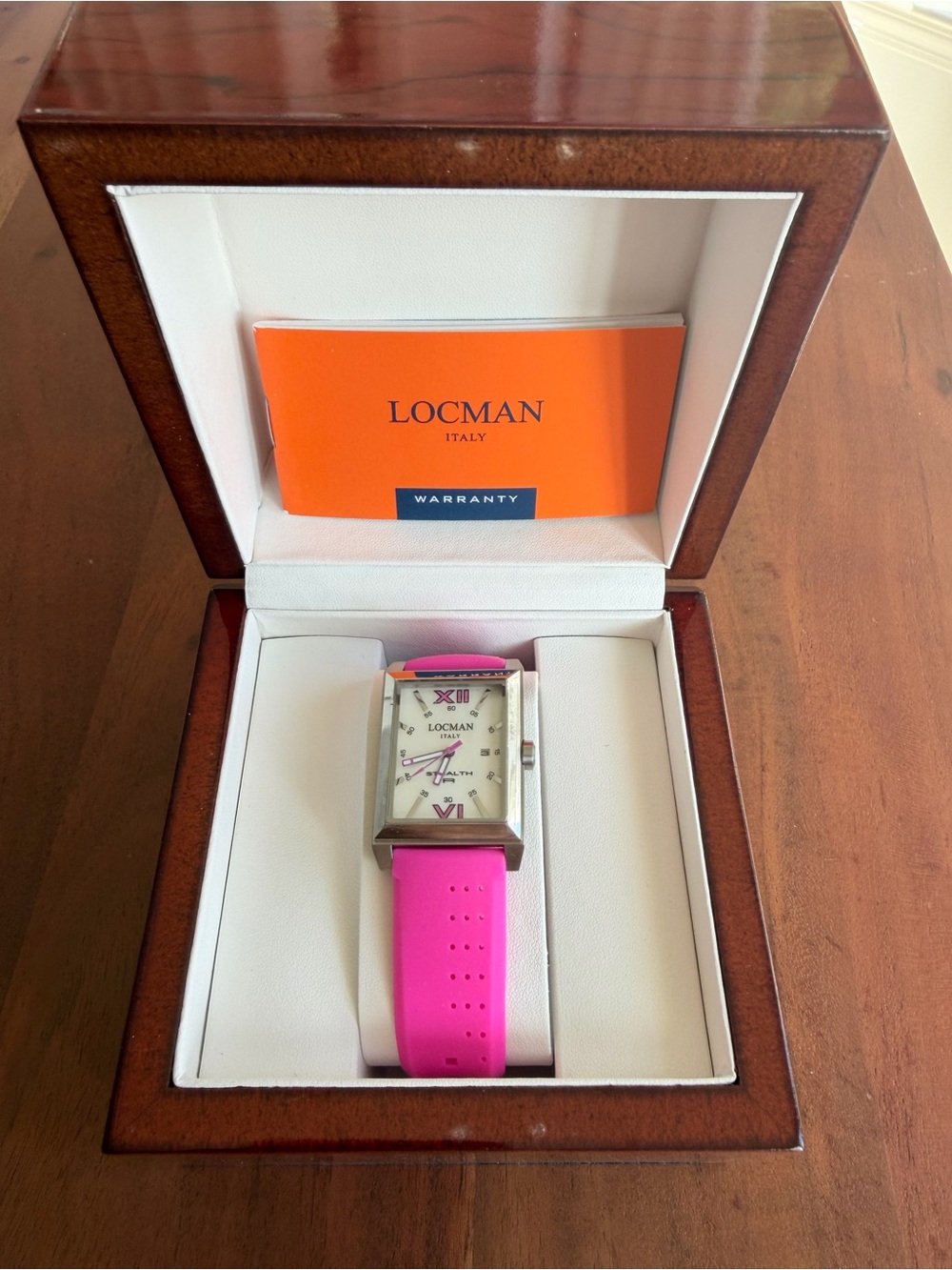 💗 NWT Locman Italy Stealth R 44mm Pink Mother-of-Pearl Y2K Statement Watch - Picture 1 of 10